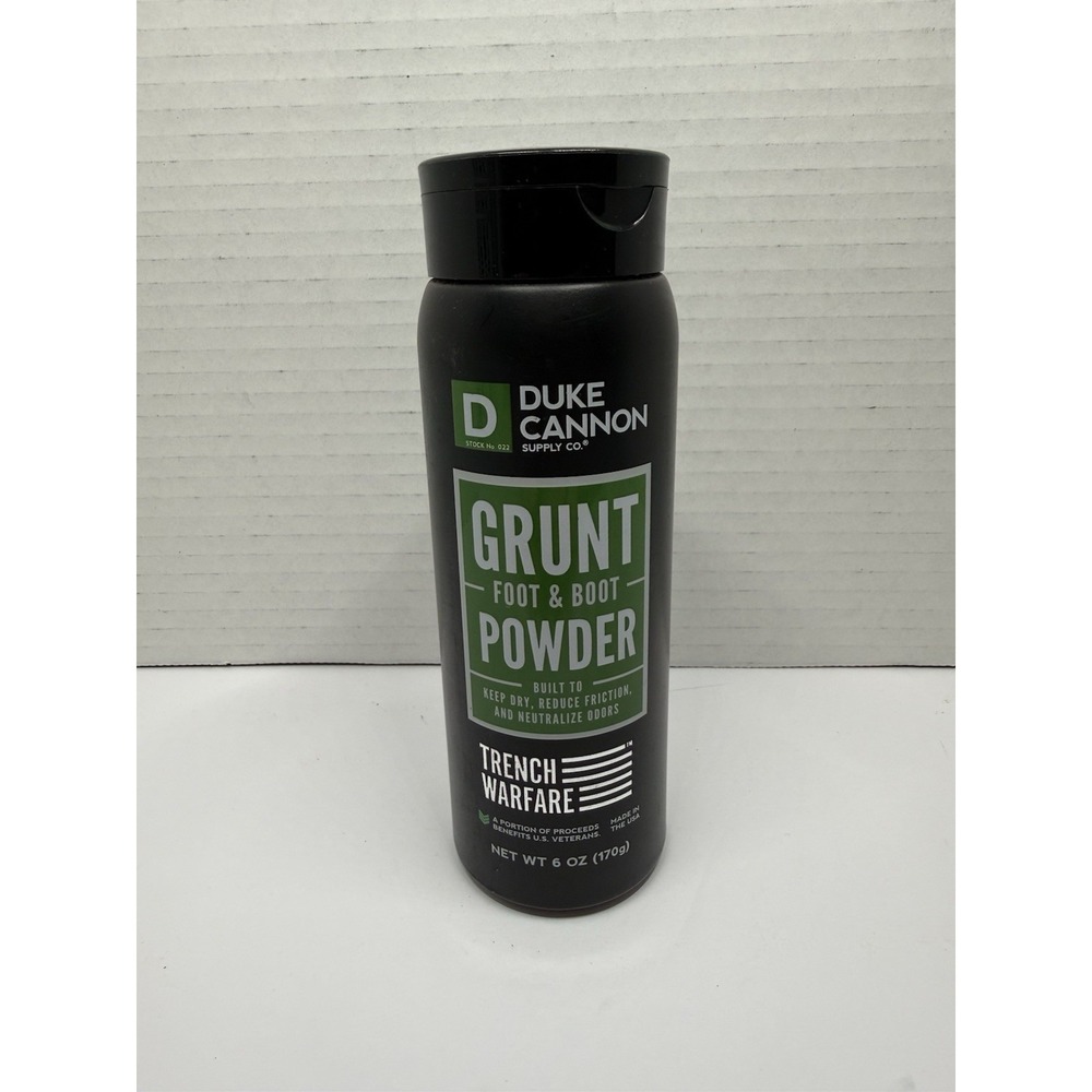 New Duke Cannon Grunt Foot & Boot Powder Menthol Trench Warfare Discontinued 6oz